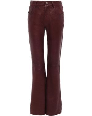 Chloé Leather Flared Trousers