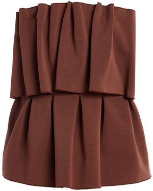 House of Dagmar Sculpted Tube Top - Brown