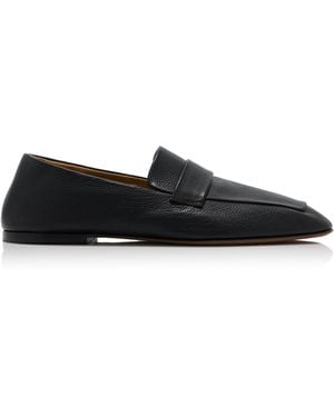 The Row Leather Loafers - Black