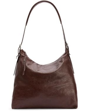 Lemaire Belted Leather Hobo Bag - Brown