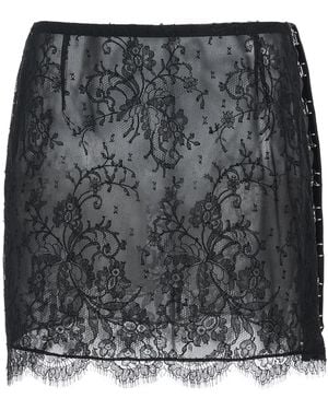 Wiederhoeft Hook & Eye Chantilly Lace Mini Skirt - Black