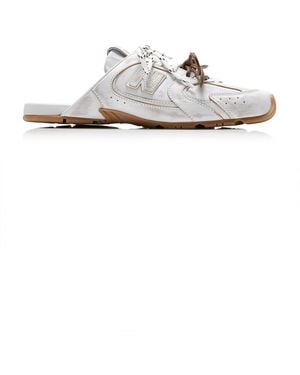 Miu Miu X New Balance 530 Sl Leather Mules - White