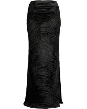 weise Duna Rippled Maxi Skirt - Black