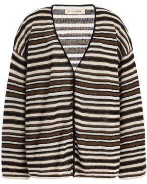 ELCE Exclusive Aura Striped Linen Shirt - Black