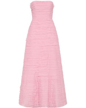 Aje. Soundscape Strapless Ruffled Maxi Dress - Pink