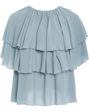 By Malene Birger Nina Tiered-Ruffle Top - Blue