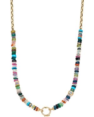 Eden Presley Beaded Closure Necklace - Blue