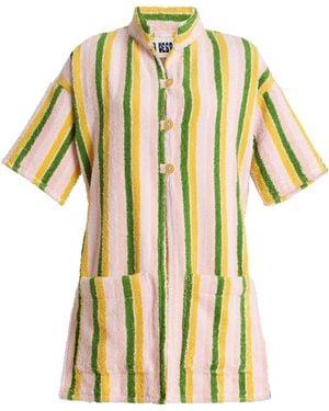 La Veste Exclusive Ship Wheel Striped Cotton Shirt - Metallic