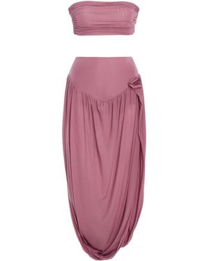 Maygel Coronel Exclusive Noreiga Jersey Skirt Set - Purple