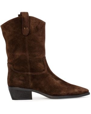 Black Suede Studio Casey Suede Boots - Brown