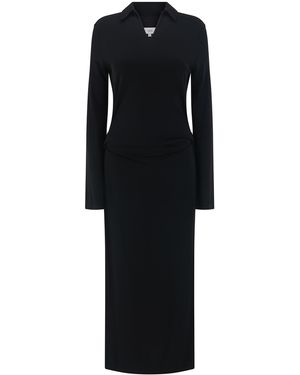 Harris Tapper Lyle Drape Jersey Midi Dress - Black