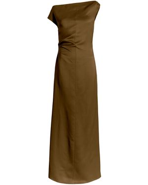 Proenza Schouler Margot Satin Maxi Dress - Green