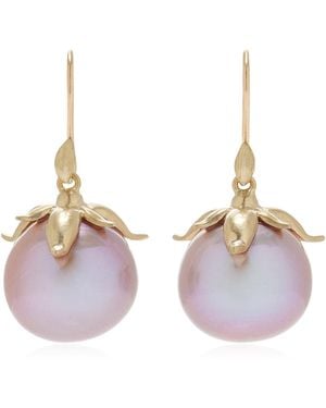 Annette Ferdinandsen Pearl Bud 14K Pearl Earrings - Pink