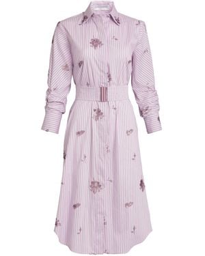 Silvia Tcherassi Kendi Cotton-Blend Midi Dress - Pink