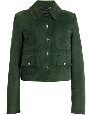 Altuzarra Astley Suede Jacket - Green
