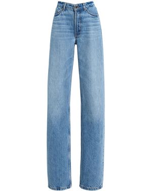 Brandon Maxwell Lowry Straight-Leg Mid-Rise Jeans - Blue