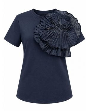ANDRES OTALORA Océano De Olas Cotton-Blend Top - Blue