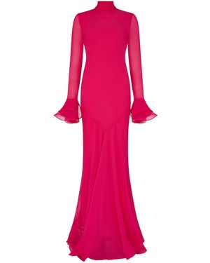 De La Vali Daira Georgette Gown - Pink