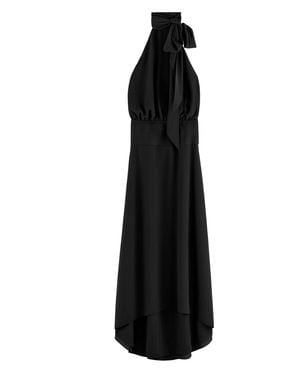 ARAKII Deep Back Ruffled Maxi Dress Exclusive - Black
