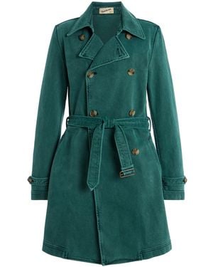 Sanderlak Denim Trench Coat - Green