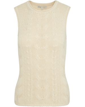 Onia Linen Cable-Knit Linen Top - Natural
