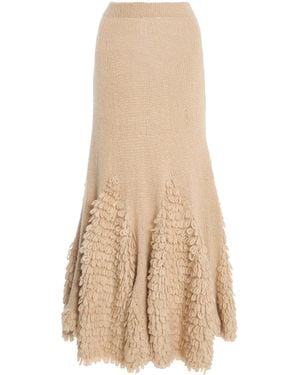 Ulla Johnson Nathalie Textured Alpaca-Blend Skirt - Natural