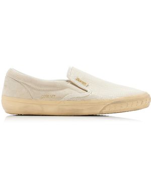 Golden Goose Vce Sequined Suede Trainers - White