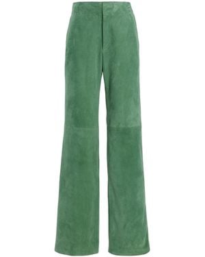 Ulla Johnson Freja Suede Wide-Leg Trousers - Green