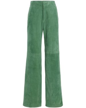 Ulla Johnson Freja Suede Trousers - Green