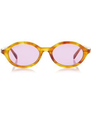 Gucci Round-Frame Acetate Sunglasses - Pink