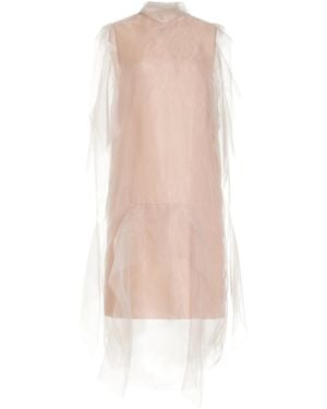 Prada Haze Silk Chiffon Midi Dress - White