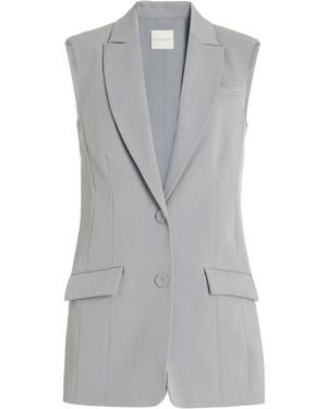FAVORITE DAUGHTER Sleeveless Long Blazer - Grey