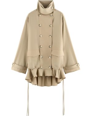 ARAKII Frill Jacket Wool-Blend Mini Dress Exclusive - Natural
