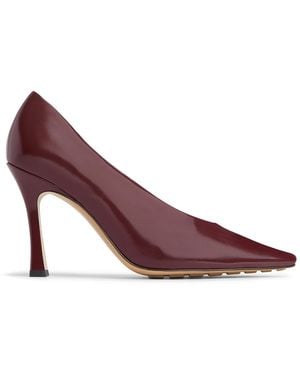 Bottega Veneta Cushion Lux Leather Court Shoes - Purple