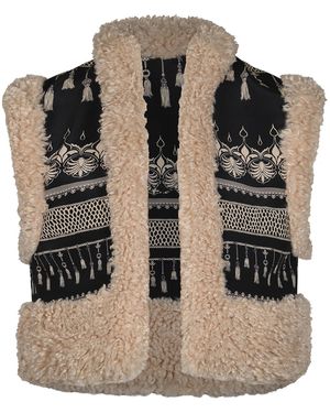 Johanna Ortiz The Explorer Embroidered Leather Vest - Black