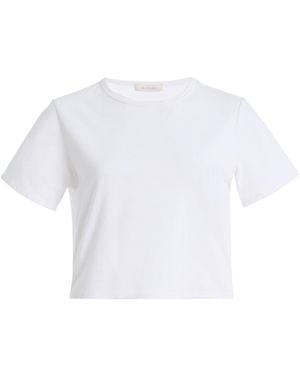 FAVORITE DAUGHTER The Laura Cropped Cotton-Blend Top - White