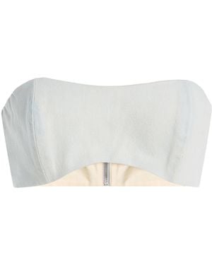 Agolde Gwynne Denim Tube Top - White