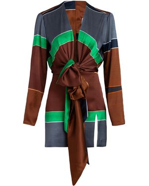 Silvia Tcherassi Midori Silk Mini Dress - Red