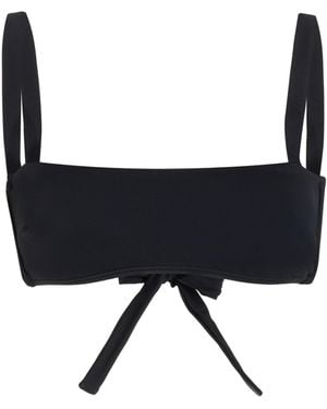 Asceno The Portofino Tie-back Bikini Top - Black