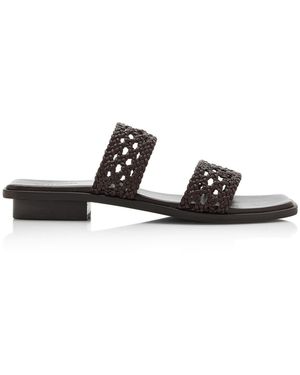 Bembien Exclusive La Isla Paloma Woven Leather Sandals - Black