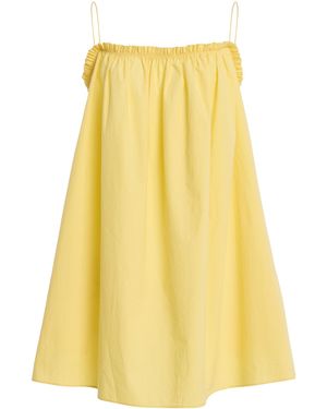 Matteau Frill Cotton Mini Cami Dress - Yellow