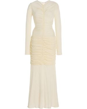 Moré Noir Lauren Wool-Blend Jersey Dress - Natural