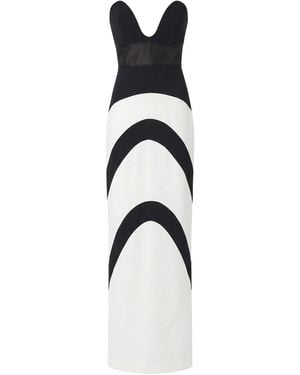 Greta Constantine Taipan Strapless Silk-Wool Maxi Dress - Black