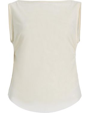 Bondeye Lia Layered Mesh Tank Top - White