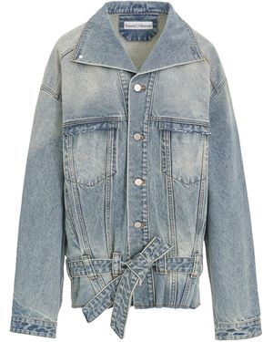 Source Unknown Zahara Denim Bomber Jacket - Blue
