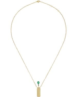 Yvonne Léon Berlingot Vase 9K Necklace - Green