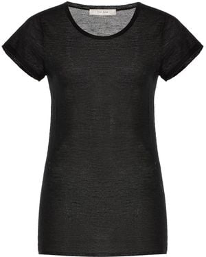 The Row Keyla Cashmere Tee - Black