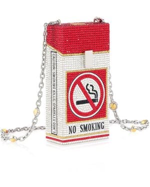 Judith Leiber Le Case No Smoking Crystal Clutch - Red