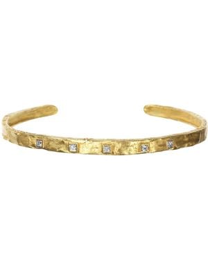 Elhanati 18K Deco Diamond Bangle - Metallic