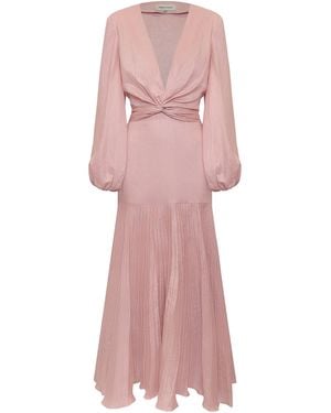 ANDRES OTALORA Un Lugar Linen Maxi Dress - Pink